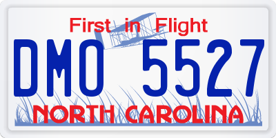 NC license plate DMO5527