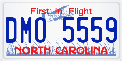 NC license plate DMO5559
