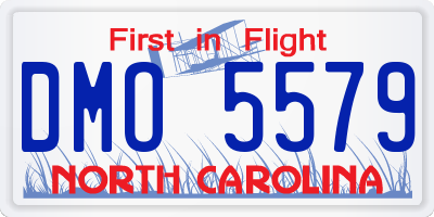 NC license plate DMO5579
