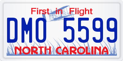 NC license plate DMO5599