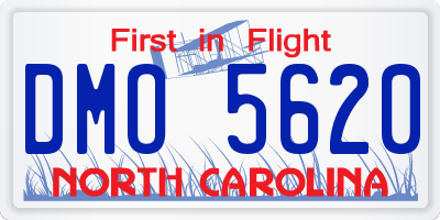 NC license plate DMO5620