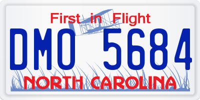 NC license plate DMO5684