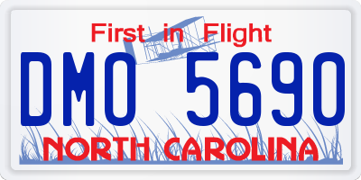 NC license plate DMO5690