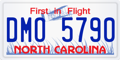 NC license plate DMO5790