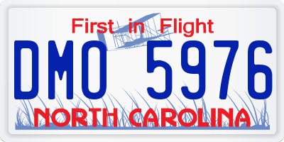 NC license plate DMO5976