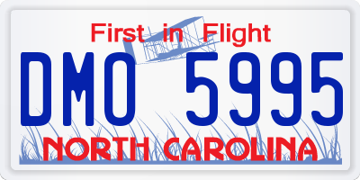 NC license plate DMO5995