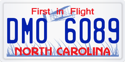 NC license plate DMO6089