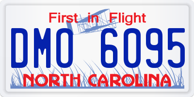 NC license plate DMO6095