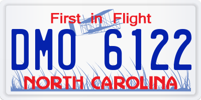 NC license plate DMO6122