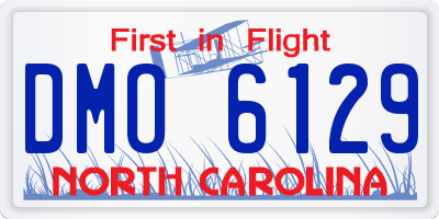 NC license plate DMO6129