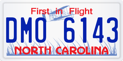 NC license plate DMO6143