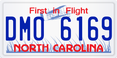 NC license plate DMO6169