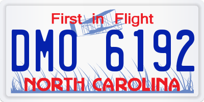 NC license plate DMO6192