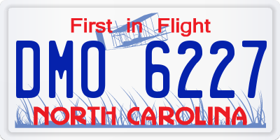 NC license plate DMO6227