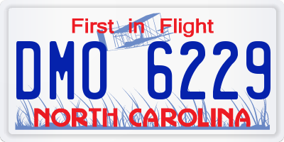 NC license plate DMO6229