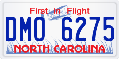 NC license plate DMO6275