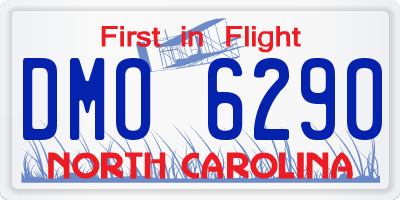NC license plate DMO6290