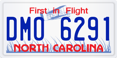 NC license plate DMO6291