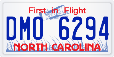 NC license plate DMO6294