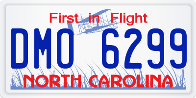 NC license plate DMO6299