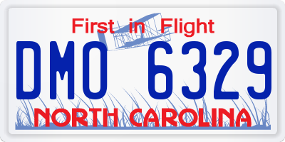 NC license plate DMO6329