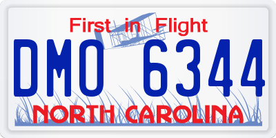 NC license plate DMO6344