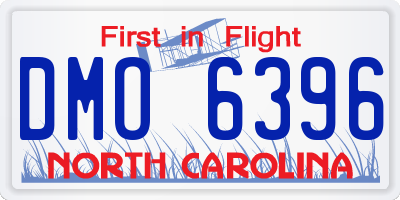 NC license plate DMO6396