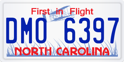 NC license plate DMO6397