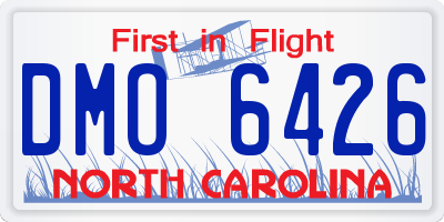 NC license plate DMO6426