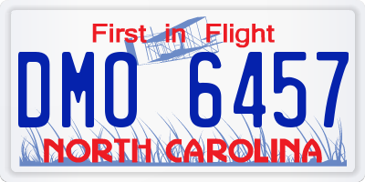 NC license plate DMO6457