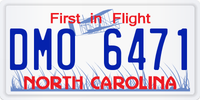 NC license plate DMO6471