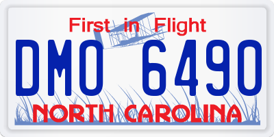 NC license plate DMO6490