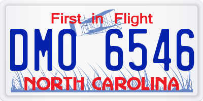 NC license plate DMO6546