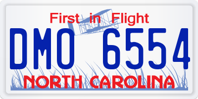 NC license plate DMO6554