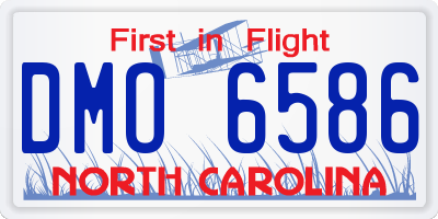 NC license plate DMO6586