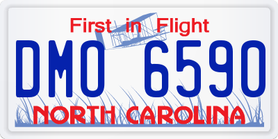 NC license plate DMO6590