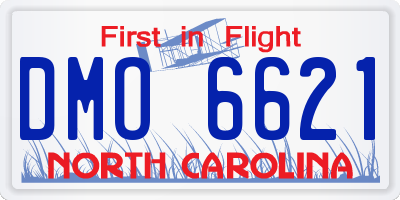 NC license plate DMO6621