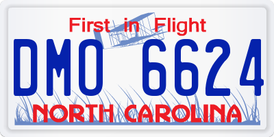 NC license plate DMO6624