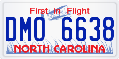 NC license plate DMO6638