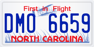 NC license plate DMO6659