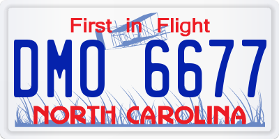 NC license plate DMO6677