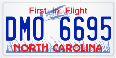 NC license plate DMO6695