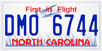 NC license plate DMO6744
