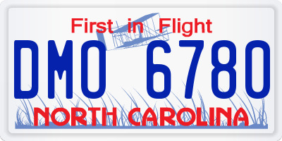 NC license plate DMO6780