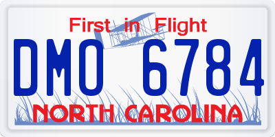 NC license plate DMO6784