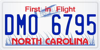 NC license plate DMO6795