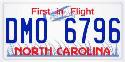 NC license plate DMO6796