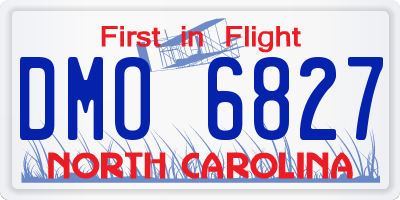 NC license plate DMO6827