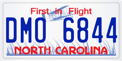 NC license plate DMO6844