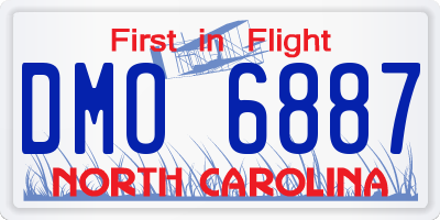 NC license plate DMO6887